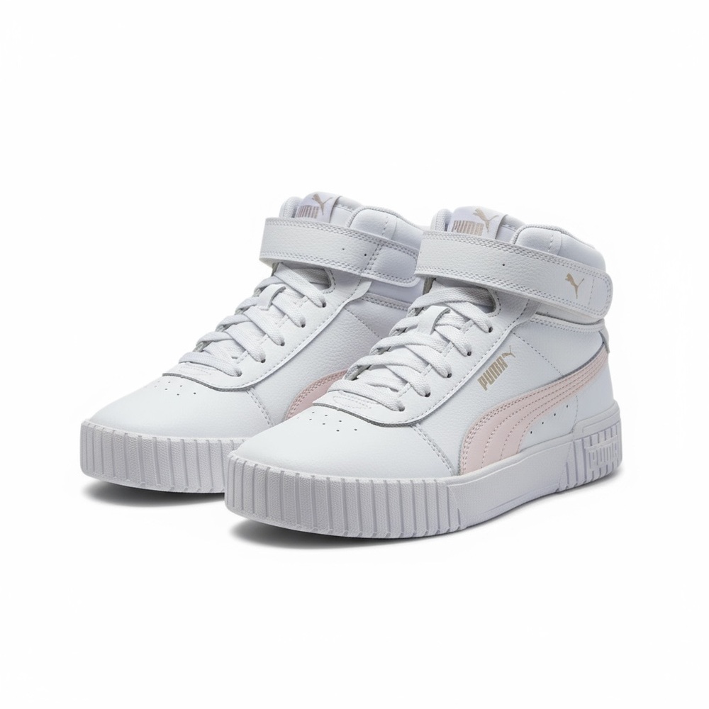 PUMA Carina Mid Sneakers – White & Pink (Women’s 7)